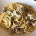 ～マカノン～'s cooksnap of when they made 豚肉と牛乳のカルボナーラ　ベーコン無し！.