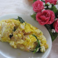 miyuki12's cooksnap of when they made ♣ 鮭マヨのふわふわオムレツ♣.