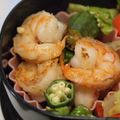 saki1010's cooksnap of when they made お弁当に★むきえびとオクラのクレソル炒め.