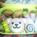 大ﾁｬﾝmama's cooksnap of when they made キャラ弁☆ハムステーキdeブーフ♪.
