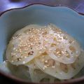 ゆみちんママ's cooksnap of when they made ☆甘酸っぱい蓮根のらっきょ酢漬け☆.