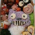 たや☆'s cooksnap of when they made キャラ弁＊トトロ＆まっくろくろすけ.