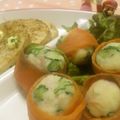 のりぞ～♪'s cooksnap of when they made サーモンの手毬ポテサラ♪バジル風味で♪.