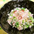 ちわここ's cooksnap of when they made 大根の皮と葉っぱのしゃきしゃき混ぜご飯.