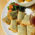 jetto's cooksnap of when they made パリパリ★ウマウマ　エビニラ焼き春巻き.