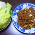 ericho's cooksnap of when they made 豚挽肉で☆野菜たっぷりレタスの肉味噌巻き.