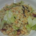 九道礼菜's cooksnap of when they made 青じそ風味の鮭レタスチャーハン.