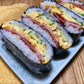 ＋SUN3's cooksnap of when they made 簡単見た目よし☆BLTおにぎらず.