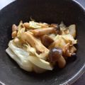 TYSK's cooksnap of when they made きのことキャベツのオイマヨ炒め.