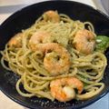 ほっぴーhoppy☆'s cooksnap of when they made 海老のパスタ　ジェノベーゼソース.