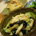 MEGuREEN's cooksnap of when they made きゅうりとわかめとちくわの和えもの.