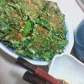 タカシィ's cooksnap of when they made ヘルシー☆春菊とじゃがいものお好み焼き風.