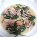 Pu♡Pu's cooksnap of when they made 鮭ときのこ、ほうれん草のクリーム煮.