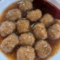 acomomo's cooksnap of when they made 冷凍肉団子の白ごま照り焼きソース.