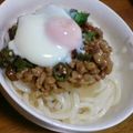 dechico's cooksnap of when they made おろし納豆ぶっかけうどん～温玉のせ～.