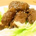 腹の上のポニョポニョ's cooksnap of when they made こってり☆肉巻き豆腐の甘辛炒め.