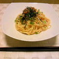 chimotti's cooksnap of when they made 一人暮らし用たらこスパゲティ.