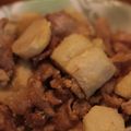 ウシ美's cooksnap of when they made 里芋と豚コマ炒め！味付けは塩だけです.