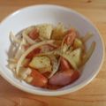 Nekozame's cooksnap of when they made じゃがいもとウインナーのカレー風味.