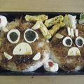 3姉妹ちゃんママ's cooksnap of when they made キャラ弁に♪いのしし親子おにぎり♪.