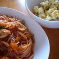 Ｈug's cooksnap of when they made ささみとしめじのトマトソーススパゲティ.