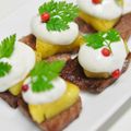 LittleBall's cooksnap of when they made チーズソースで⁂パイン&一口ステーキ⁂.