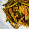 mmameco's cooksnap of when they made ★かぼちゃの皮でエコきんぴら★.