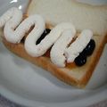 姉ぶた's cooksnap of when they made 生クリーム×黒豆●和風スイーツトースト.