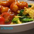 青空レモン's cooksnap of when they made 三色炒めのエビチリ風味.
