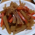 cafe-cafe's cooksnap of when they made シャキシャキ！ヤーコンのきんぴら.