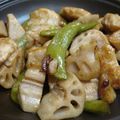 pecan_nuts's cooksnap of when they made 鶏肉とれんこんの炒め物.