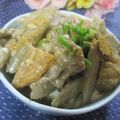 miyuki12's cooksnap of when they made ごぼうと糸こんのふわふわ卵とじ.