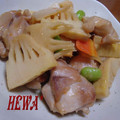 ＨＥＷＡ's cooksnap of when they made 筍と鶏のごま味噌炒め.