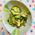 チェックのミニくま's cooksnap of when they made ズッキーニの白だしあえ.