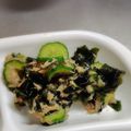 花音's cooksnap of when they made 給食の味*きゅうりとわかめとツナの酢の物.