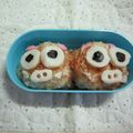 さとみりん's cooksnap of when they made キャラ弁に♪いのしし親子おにぎり♪.