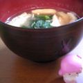はつこたん's cooksnap of when they made 野菜不足に　ほうれん草と油揚げのお味噌汁.