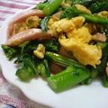 monchanママ's cooksnap of when they made アスパラ菜と魚肉ソーセージ炒め.