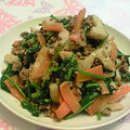 ちょびーす's cooksnap of when they made 蓮根＋大根＋ほうれん草のカレー風味炒め.