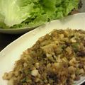 ゆ60's cooksnap of when they made ひき肉とたけのこ炒めのレタス包み.