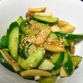 miino's cooksnap of when they made 干し椎茸とキュウリのゴマ和え.