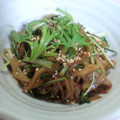 ケロのん's cooksnap of when they made 水菜と根菜のしゃきしゃき炒め♡.
