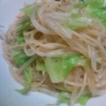 Forest's cooksnap of when they made フライパンだけ！簡単キャベツもやしパスタ.