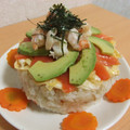mashu1022's cooksnap of when they made お祝い用★アボカドと海老のちらし寿司.