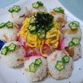 しゅんぺいのママ's cooksnap of when they made フラワーなちらし寿司♪.