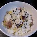 chou*'s cooksnap of when they made 塩豚でサツマイモご飯.