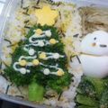 めそ。's cooksnap of when they made クリスマス❄キャラおにぎり☃ツリー.