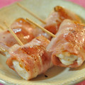 naonaos's cooksnap of when they made ささみベーコン巻きのねぎま　～焼き鳥～.