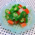 つつくみ's cooksnap of when they made カニカマとオクラのめんつゆ和え.