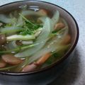 どらど～ら's cooksnap of when they made 豆苗とウインナーのスープ♪.